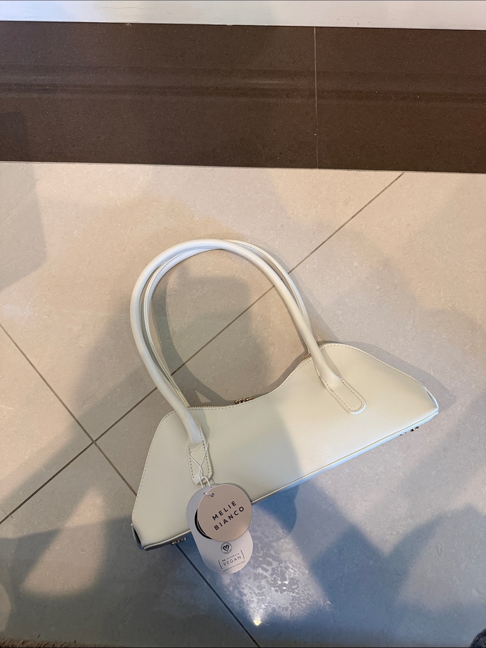 Melie Bianco Cream Mini Shoulder Bag